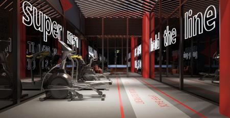 Modern Gym Fitness Area 3ds max vray interior scen