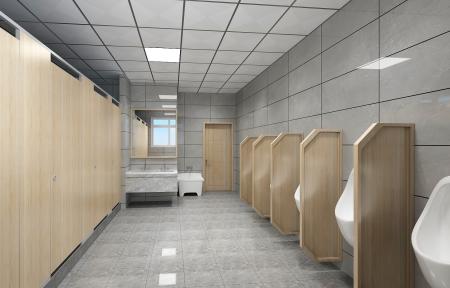 School bathroom 3ds max vray interior scene model 