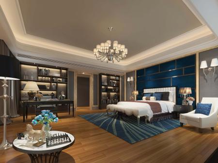 Hotel suite room 3ds max vray interior scene model