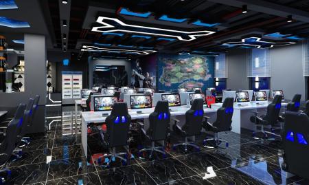 Gaming room 3ds max vray interior scene model 0004