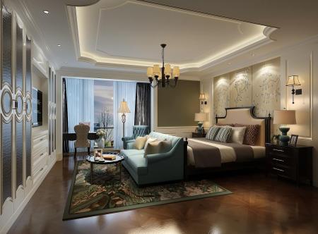 Hotel single room 3ds max vray interior scene mode