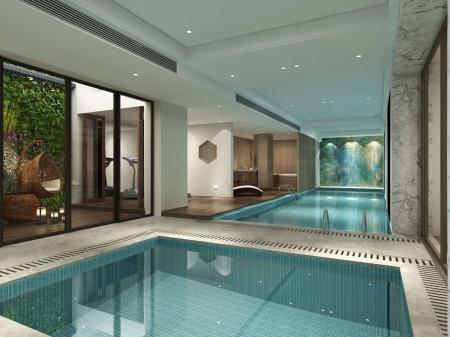 Swimming pool 3ds max vray interior scene model 00