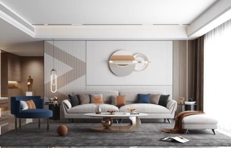 Living room 3ds max vray interior scene model 0004