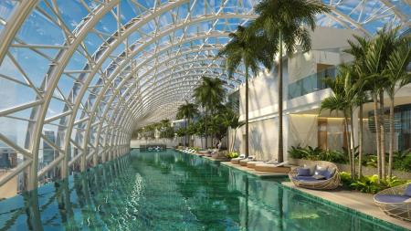 Modern Swimming pool Indoor Pool 3ds max vray inte