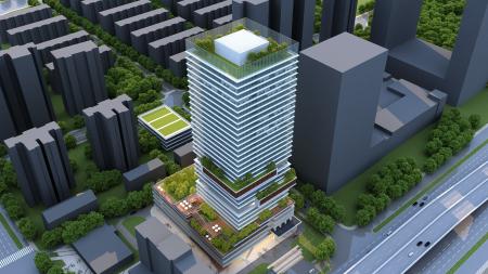 Tower building 3ds max Vray exterior scene model 0