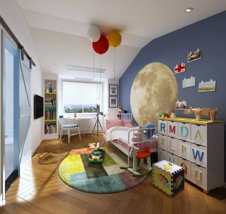 Children room 3ds max vray interior scene model 00