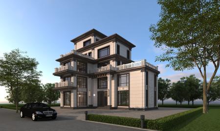 Villa 3ds max vray exterior scene model 0059