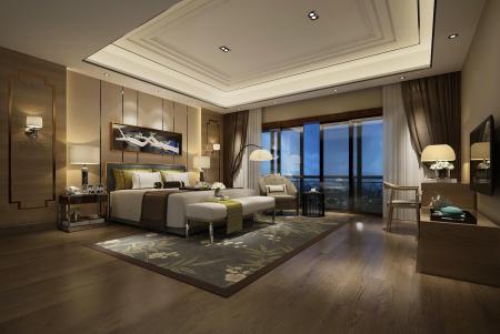 Hotel single room 3ds max vray interior scene mode