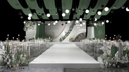 Wedding hall 3ds max vray interior scene model 002