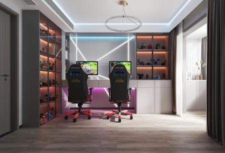 Gaming room 3ds max vray interior scene model 0019