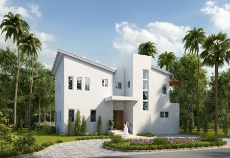 Villa 3ds max vray exterior scene model 0005