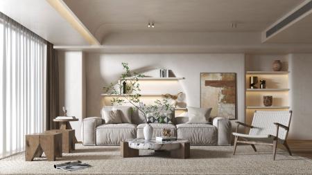 living room 3ds max vray interior scene model 0071