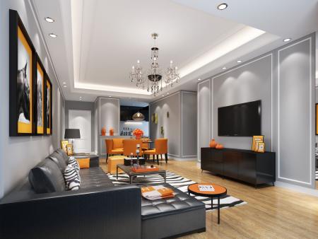 Living room 3ds max vray interior scene model 0119