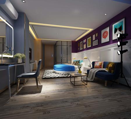 Hotel single room 3ds max vray interior scene mode