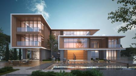 Villa 3ds max vray exterior scene model 0073