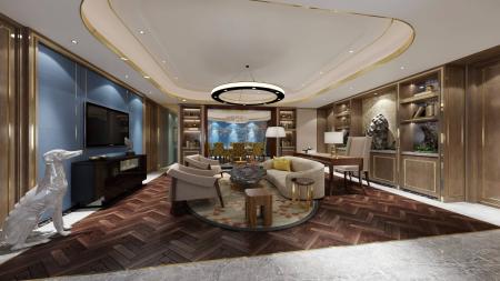 Hotel suite room 3ds max vray interior scene model