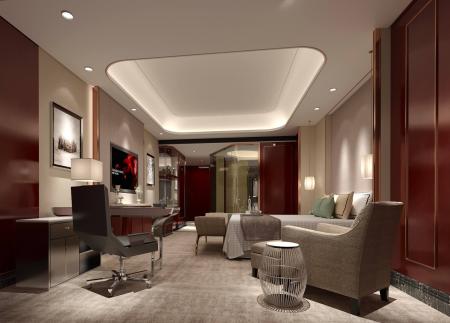 Hotel single room 3ds max vray interior scene mode