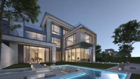 Modern Detached House Villa 3ds max vray exterior 