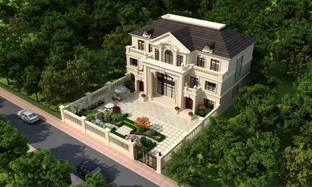 Modern Detached House Villa 3ds max vray exterior