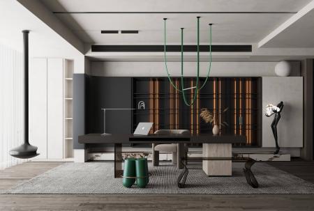 Home office 3ds max vray interior scene model 0025