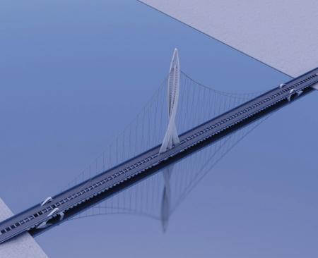 Bridge 3ds max vray exterior scene model 0001