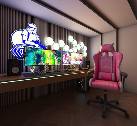 Gaming room 3ds max vray interior scene model 0014