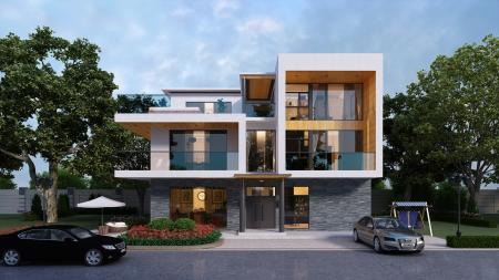 Villa 3ds max vray exterior scene model 0075