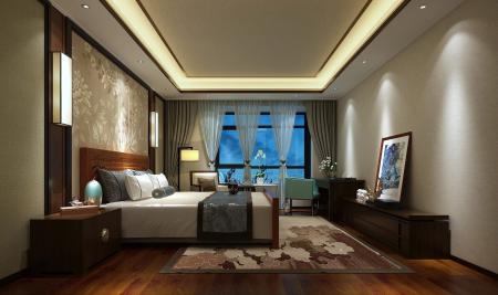 Hotel single room 3ds max vray interior scene model 0092