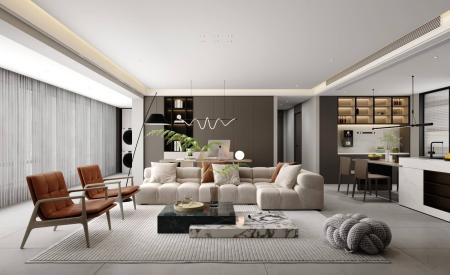 Modern Living room 3ds max vray interior scene mod