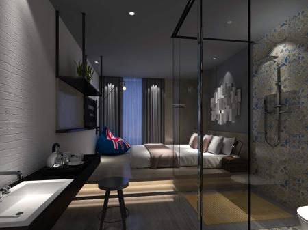 Hotel single room 3ds max vray interior scene mode