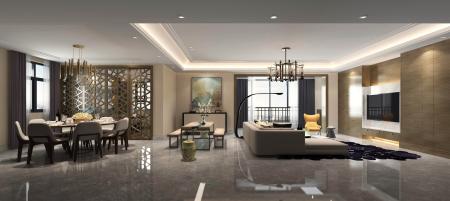 Living and dining room 3ds max vray interior scene