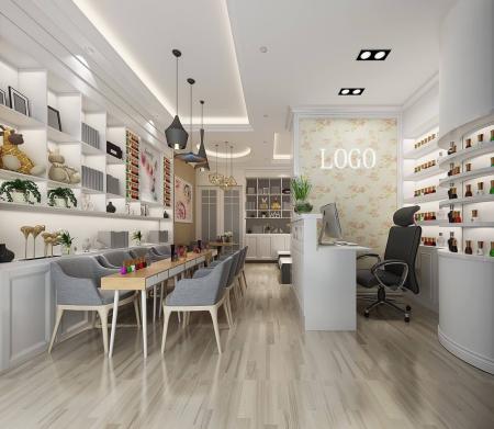 Nail salon 3ds max vray interior scene model 0006