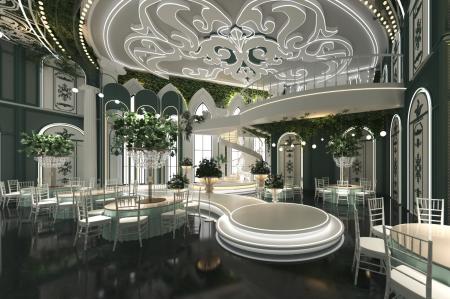 Wedding hall 3ds max vray interior scene model 003