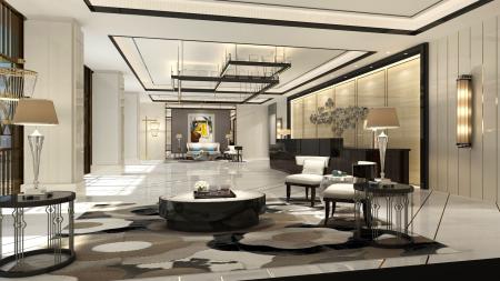 Reception 3ds max vray interior scene model 0004