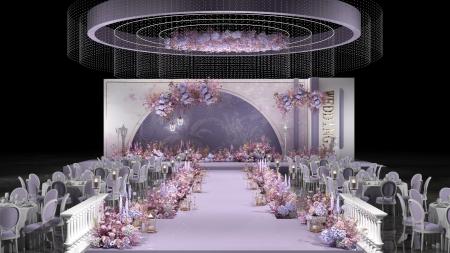 Wedding hall 3ds max vray interior scene model 002