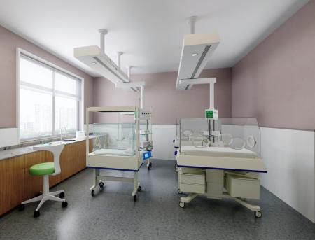 Hospital neonatal room 3ds max vray interior scene