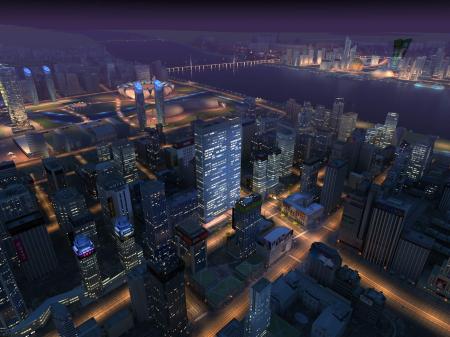 City aerial view 3ds max vray exterior scene model