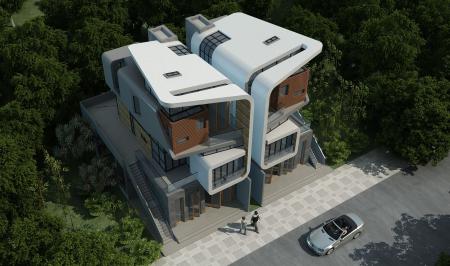 Villa 3ds max vray exterior scene model 0065