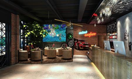 Internet Cafe 3ds max vray interior scene model 01