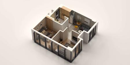 Modern Apartment 3ds max vray interior scene model 0026