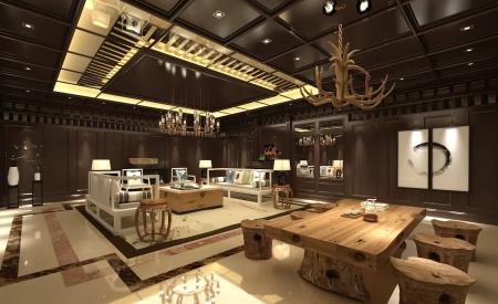 Reception room 3ds max vray interior scene model 0