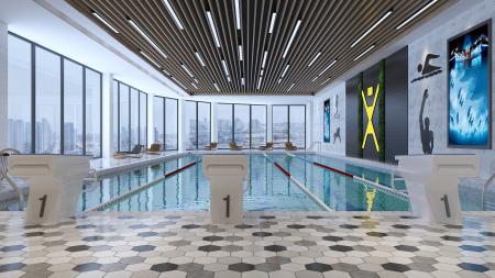 Swimming pool 3ds max vray interior scene model 00