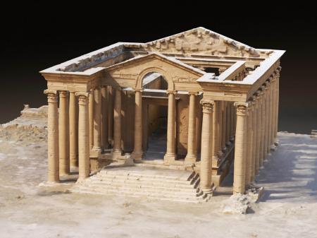 Hatra Temple 3ds max vray exterior scene model 001