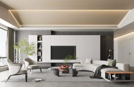 living room 3ds max vray interior scene model 0048