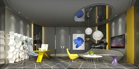 Office 3ds max vray interior scene model 0106