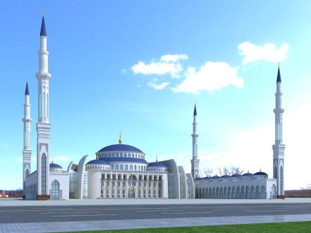 Mosque building 3ds max vray exterior scene model 