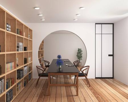 Study room 3ds max vray interior scene model 0005