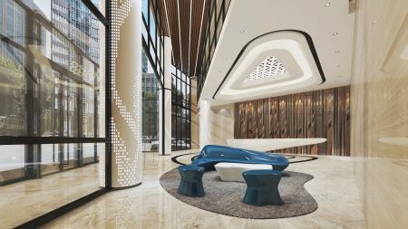 Hotel hall 3ds max vray interior scene model 0005