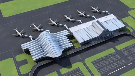 Airport 3ds max Vray exterior scene model 0007