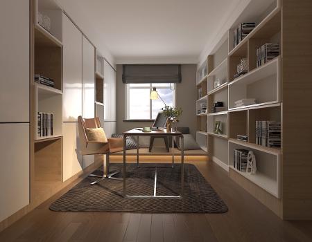 Home office 3ds max vray interior scene model 0009